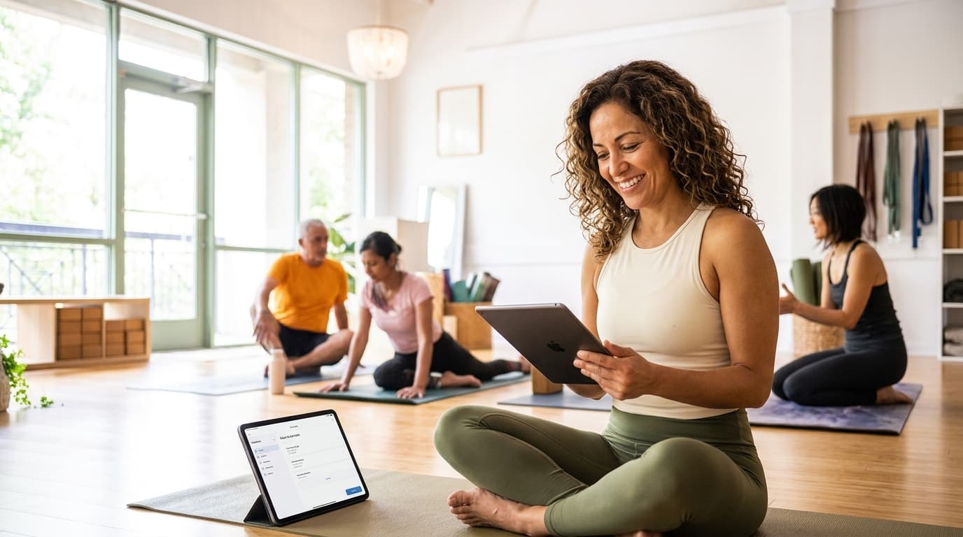 Yoga studio scene